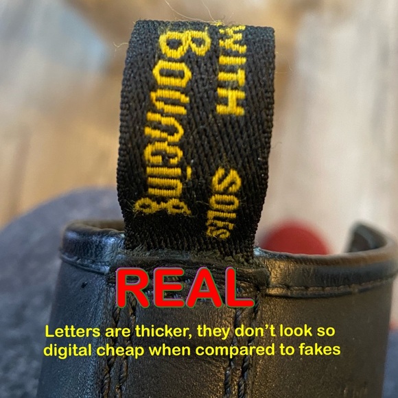 Dr Martens Samples of fake vs real JADON/OAF BOOT - Picture 10 of 16